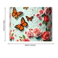 thumbnail image 4 of RKSupls Tapestry Wall Hanging Art, Monarch Butterflies and Pink Roses Cake Hanging Tapestry Decoration for Daily Bedroom, Living Room, Dorm, Apartment Hallway Home Decor,60*50in, 4 of 5