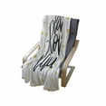 thumbnail image 4 of Live Laugh Love Soft Flannel Fleece Throw Blanket, Hand Lettering on Dotted Backdrop Inspirational Phrase, Cozy Plush for Indoor and Outdoor Use, 50" x 70", Black White Yellow, by Ambesonne, 4 of 6