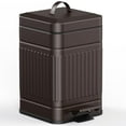 thumbnail image 3 of Small Trash Can with Lid-5L/1.3 Gal,Stainless Steel Outdoor Dog Poop Garbage Can-Farmhouse Retro Metal Waste Bin w/Step Pedal for Bathroom Bedroom Office-Soft Close-Black, 3 of 3