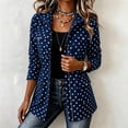 thumbnail image 5 of Tqcoqu Women's Polka Dot Oversized Jacket, Lapel Zip Up Casual Waterproof Coat with Multiple Pockets,Women's,Size S-XXXL, 5 of 8