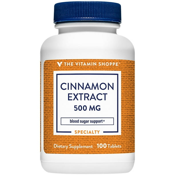 The Vitamin Shoppe Cinnamon Extract 500MG, Herbal Supplement that Helps