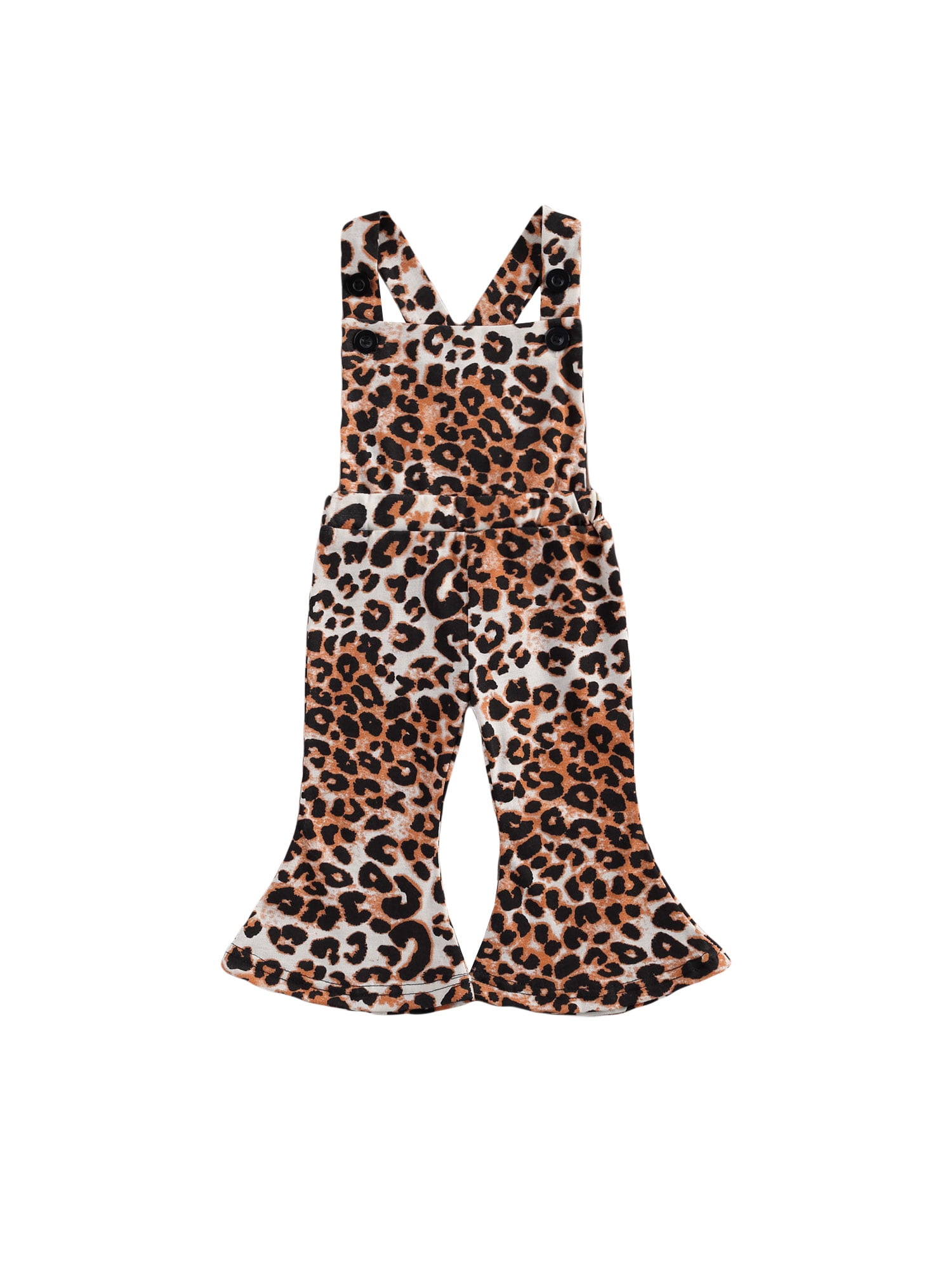 Leopard Print Baby Girls Cartoon Backless Romper Playsuit Clothes Outfits SH 