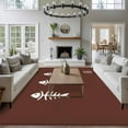 thumbnail image 3 of 6'x9' Area Rugs, Japanese Fish Indoor Outdoor Area Rug for Living Room Bedroom, Abstract Cartoon Brown Washable Bathroom Rugs Kitchen Floor Carpet Mats Home Decor Aesthetic, 3 of 8