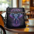 thumbnail image 3 of Kuiaobaty Elephant Print Crossbody Bag for Women, Mandala Flower Print Vegan Leather Messenger Handbag Crossbody, Ethnic Style Shoulder Purse with Adjustable Strap for Travel, Black, 3 of 7