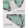 thumbnail image 5 of Women's Underwear Mid Waisted Panties Breathable Full Coverage Printed Comfortable ladies Floral 4 Pack, 5 of 5