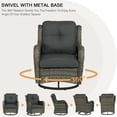 thumbnail image 3 of DREAMSIDEA 1-Piece Outdoor Wicker Swivel Chair with Cushions Patio Swivel Glider Chair Outdoor Rocking Lounge Chair for Backyard Balcony Porch,Grey, 3 of 6