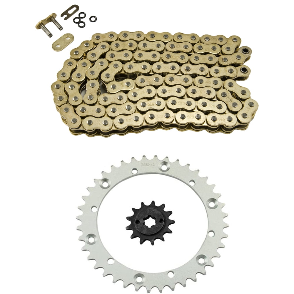 Black Drive Chain & Sprocket Kit For Suzuki DR-Z125 / KLX125 | 14T Front, 51T Rear, 428 Chain