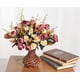 thumbnail image 4 of Nvzi 4 ramos de rosas artificiales. 48 rosas pequeñas, flores de seda de plástico, adecuadas para la decoración de plantas de la mesa de la oficina de Navidad, bodas, hoteles familiares, azul oscuro, 4 of 4