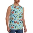 thumbnail image 2 of Daiia Travel1 Printed Men's Tank Tops,Casual Soft Sleeveless Gym Muscle Shirts Bodybuilding Tee-3X-Large, 2 of 8