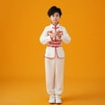 thumbnail image 2 of JAKANYQ Children Boys Girls Suit Training Uniformss Traditional Arts Wing Chun Outfits Casual Daily Wear, White, 9-10 Years, 2 of 4