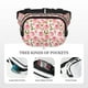 thumbnail image 5 of Fotbe Rose Flowers Cangurera Cuadrada con Estampado de Doble Capa, Bolsa de Cintura Ajustable Mini para Hombres y Mujeres, 5 of 9