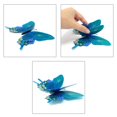 thumbnail image 4 of Wrapables 3D Double Wings Butterfly Decorative Wall Decor Stickers, Decals for Bedroom (24 pcs), Blue, 4 of 7