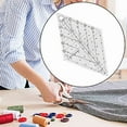 thumbnail image 2 of Clear Patchwork Ruler 60 Degree Quilting Template Sewing Ruler, 2 of 11