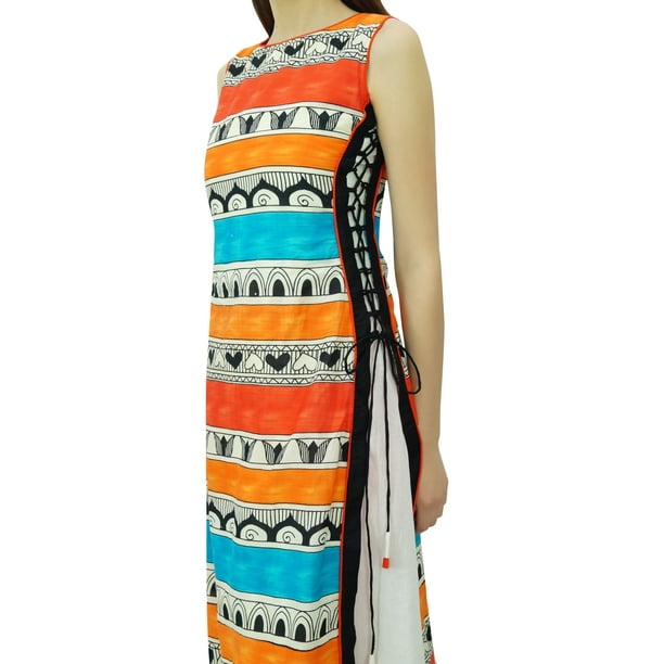 Phagun Women Cotton Double Layer Kurti Printed Designer Long Dress Indian Kurta Walmart