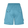 thumbnail image 6 of Taqqpue Cargo Shorts for Women, Elastic High Waist 6 Pockets Shorts Solid Color Summer Shorts for Women Casual, 6 of 10