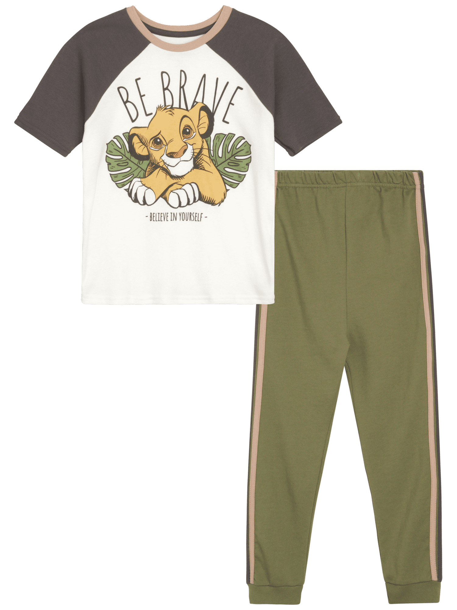 Disney Baby Boys' TShirt and Fleece Jogger Set Mickey Mouse, Lion