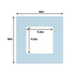thumbnail image 2 of 16x16 Bottle Blue Photo Mat Board - Precut 11.5x11.5 Square Opening For 12x12 Pictures, Acid Free 2 of 3