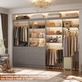 thumbnail image 4 of Homieasy 23.6" Closet System with Wooden Drawers, Gray, 4 of 6