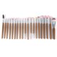 thumbnail image 1 of Juego de 20 piezas de maquillaje, herramientas para base, delineador de ojos, sombra de ojos en polvo, brochas cosméticas, color marrón, 1 of 3