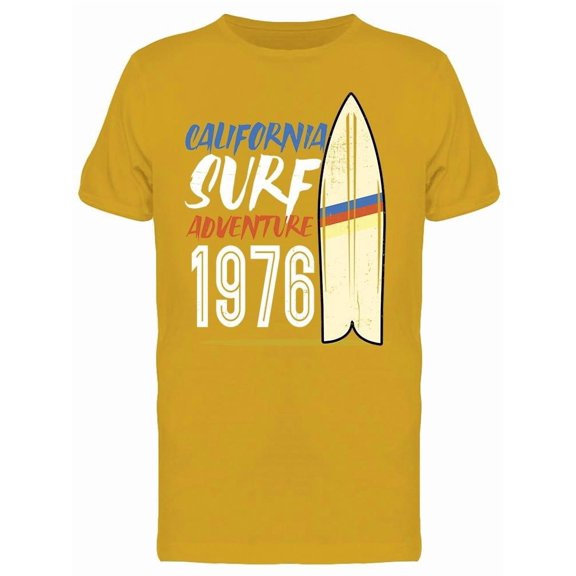Cali Surf Board T-Shirt Men -Image by Shutterstock, Male Small