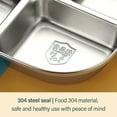 thumbnail image 5 of Stainless Steel Divided Minors Plates, Silver Sectional Dinner Plates with 3 Compartments, Non-slip & Dishwasher Safe for Easy Cleaning, Perfect for Picky Eaters, Home Dining, Camping, and, 5 of 7