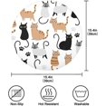 thumbnail image 4 of Coolnut Cute Cat Round Placemats Waterproof Non-Slip Washable Place Mats Polyester Table Mats Set of 6 Heat Resistant for Home Kitchen Holiday Party Home Decor Gifts, 4 of 7
