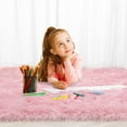 thumbnail image 5 of Lochas Soft Fluffy Rugs Faux Sheepskin Area Rug for Bedroom Living Room Bedside Carpet Nursery Washable Floor Mat,3'x5',Pink, 5 of 7