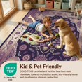 thumbnail image 4 of Design&I 9'x12' Washable Area Rug Snag-Free Purple Showcasing Para Traditional Decorative Artwork Bedside for Dining Room, Basement, Large Office, 4 of 7