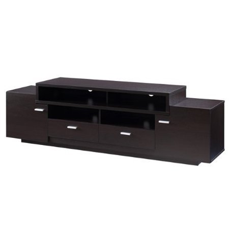 Modhaus Living Modern Transitional Wood 72 Inch Media Cabinet Tv