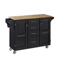 thumbnail image 2 of Homestyles Black Wood Kitchen Cart, 2 of 2