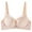 Beige, variant on Kaemgyyd Lace Bralette for Women Cute Wireless Bra with Soft Padding Textured Solid Adjustable Strap Full Coverage Seamless Bra