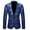 Blue, variant on Lovskoo 2024 Mens Floral Tuxedo Jackets Slim Fit Suit Blazer Jacket for Dinner Prom Wedding Blue