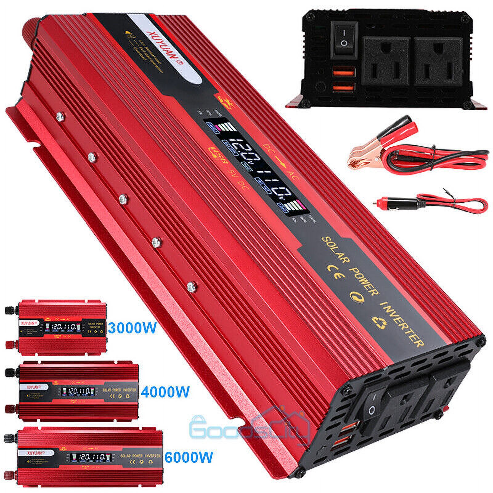7000W Inversor de corriente para Carro Auto Convertidor solar DC 12/24V a AC110V