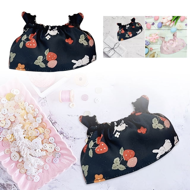 Robe de Poupée Suspendue au Cou Imprimée Élégante pour et Amélioration de Garde-Robe de Jouets Imaginatifs