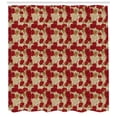 thumbnail image 3 of Ambesonne Vintage Shower Curtain, Romantic Red Roses, 69"Wx84"L, Red Khaki Sand Brown, 3 of 3