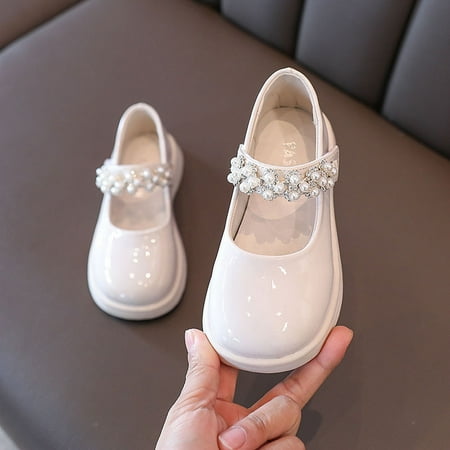 

spring new girls‘ small shoes celebrity Mary Jane soft bottom rhinestone shoes middle and big children toddler shoes