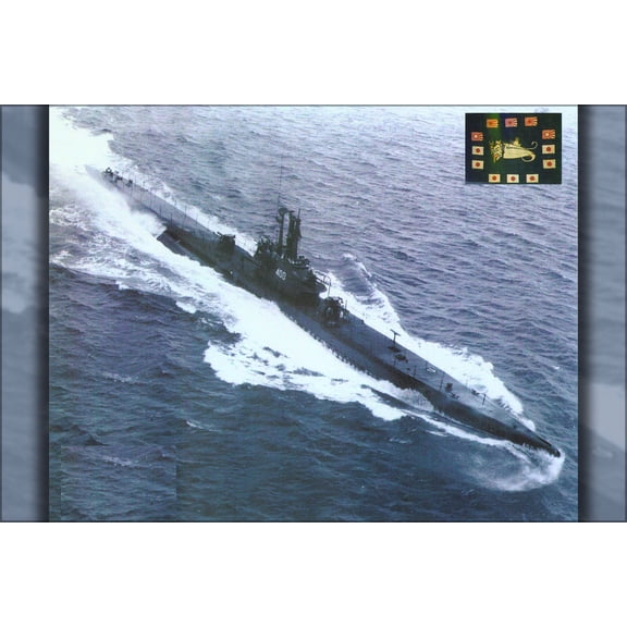 24"x36" Gallery Poster, U.S. govt photograph of the SS400 Sea Devil taken as it entered Pearl Harbor