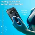 thumbnail image 3 of for iPhone Air 6.5 inch Waterproof Case Compatible with MagSafe, Magnetic Waterproof Full Body IP68 Underwater Case Built-in Screen Protector Military Grade Shockproof Cover with Lanyard, 3 of 7