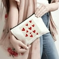 thumbnail image 4 of Pratyus Tote Bag Valentine Gift Pink Love Cosmetic Bag Hearts Red Minimalist Travel Essentials Ladies Accessories Trave.. White, 4 of 6