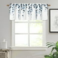 thumbnail image 3 of Alishomtll Valance Curtains for Living Room Bedroom Kitchen Windows Grey Blue Watercolor Leaves Print ,52 x 18 inch,Rod Pocket, 3 of 8