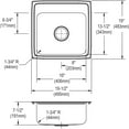 thumbnail image 2 of SS 19.5x19x7.5 Single Drop-in Sink, 2 of 7