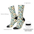 thumbnail image 2 of Yiaed Fathers day Print Great elasticity Crew Socks Sports socks for Men and Women, 2 of 5
