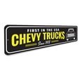 thumbnail image 3 of USA Chevy Truck Sign, Car Sign, Car-Lover Sign, Man Cave Aluminum Metal Decor Sign - 4x18 inches, 3 of 4