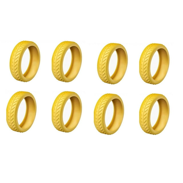 1/4/8 Pcs Housse en Silicone pour Roues de Valise, Housse de Protection pour Roues de Valise, Garde-Roues, Accessoires pour Bagage Cabine, Housse de Roues pour Réduire le Bruit, Jaune, 8 Pcs