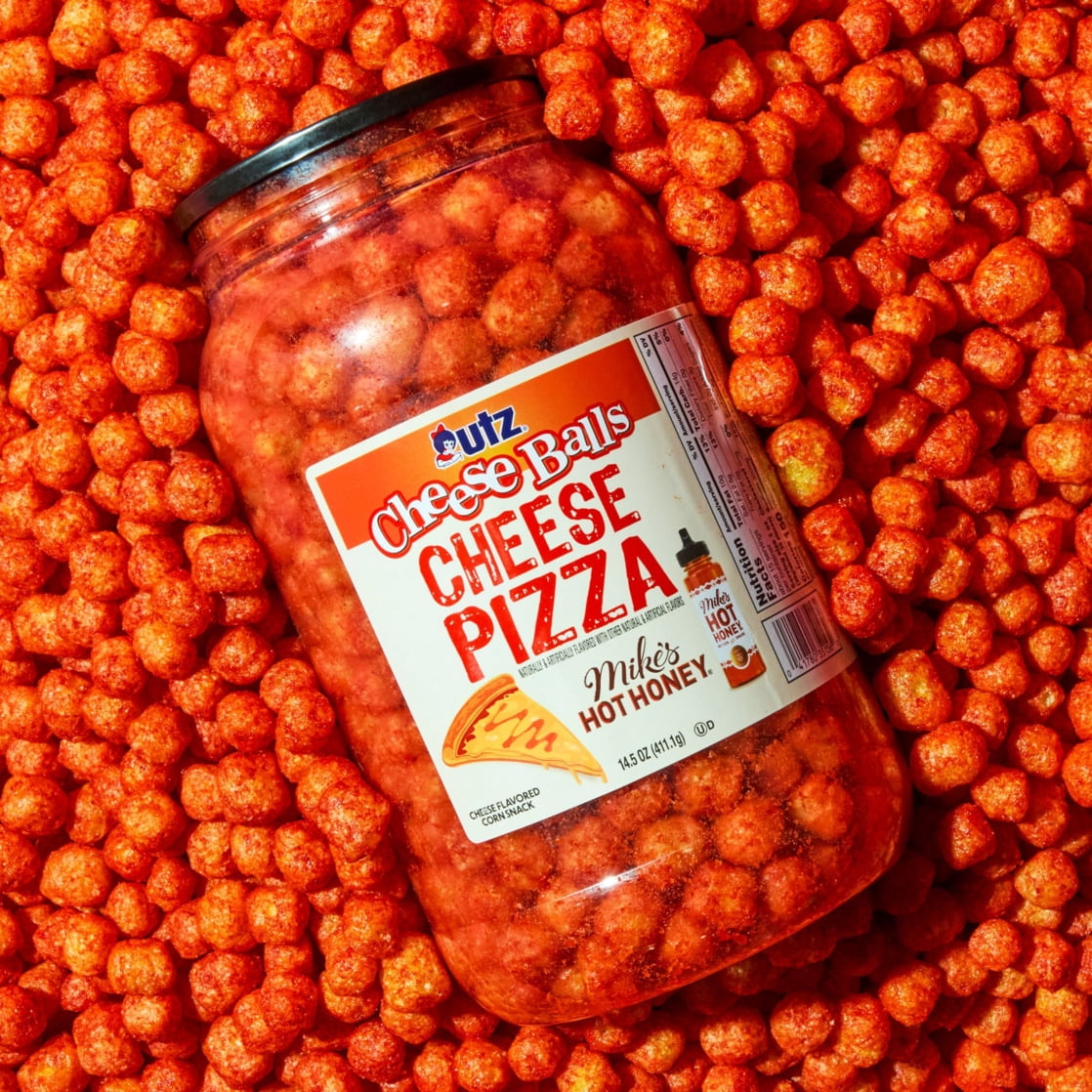 Utz Cheese Pizza Mikes Hot Honey Cheeseball 14.5oz Barrel