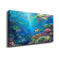 Animal Wall Art Picture Underwater World Animal Wall Decor Canvas Wall Art For Livingroom Bedroom Office