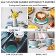 thumbnail image 5 of Ombre Turquoise Waves Coasters Set of 2, Absorbent Coasters for Drinks, Abstract Art Gradient Modern Coaster for Desk Coffee Table Protection, Home Decor House Warming Gifts 4", 5 of 8
