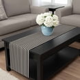 thumbnail image 4 of Black Striped Table Runner 48 Inches Long, Modern Simple Farmhouse Beige Vintage Kitchen Coffee Dining Table Decoration for Home Party Birthday Wedding Home Decor 13x48 Inches, 4 of 8