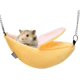 thumbnail image 1 of Cama para hámster con forma de plátano para colgar en la cama, cálida y cálida para el invierno, para jerbos, chinchillas, conejillos de indias y animales pequeños, 1 of 8