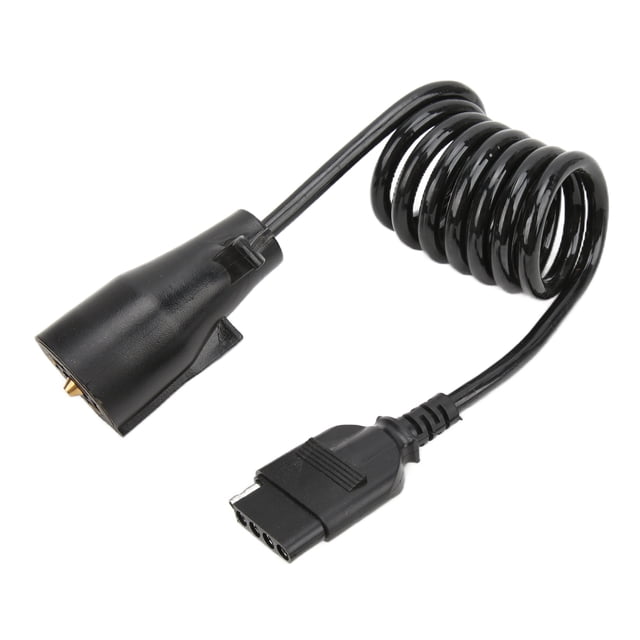 Adaptador de conector de remolque en espiral plana, redondo de 7 vías a 5 vías, adaptador de cableado de Terminal de latón para remolques de barcos
